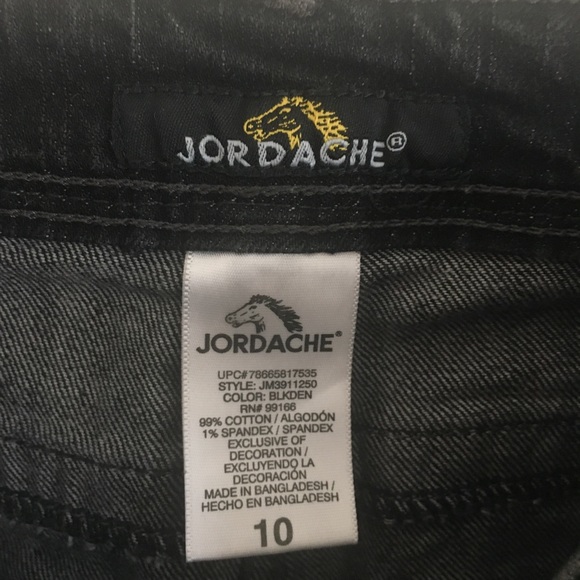 Jordache Black Straight Leg Jeans Size 10 - Picture 4 of 7